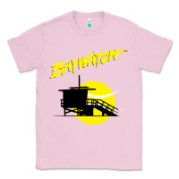 Bubblegum Pink baywatch lifeguard tower sunset   baywatch Classic Tee - PixelWave