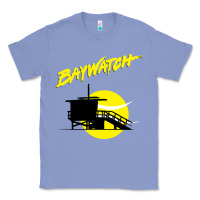 Colony Blue baywatch lifeguard tower sunset   baywatch Classic Tee - PixelWave