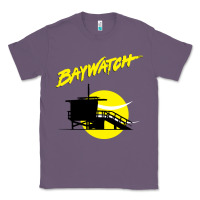 Lavender baywatch lifeguard tower sunset   baywatch Classic Tee - PixelWave