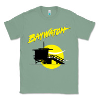 Sage baywatch lifeguard tower sunset   baywatch Classic Tee - PixelWave