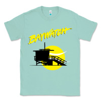 Seafoam baywatch lifeguard tower sunset   baywatch Classic Tee - PixelWave