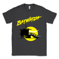 Smoke baywatch lifeguard tower sunset   baywatch Classic Tee - PixelWave