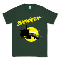 Sports Green baywatch lifeguard tower sunset   baywatch Classic Tee - PixelWave