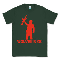 Sports Green red dawn wolverines Classic Tee - PixelWave