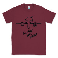 Burgundy Kilroy was here (on RedBubble) gift Classic Tee - PixelWave