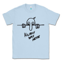 Dusty Blue Kilroy was here (on RedBubble) gift Classic Tee - PixelWave