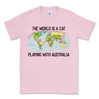 Bubblegum Pink the world is a cat playing with australia 2020 shirt Classic Tee - PixelWave