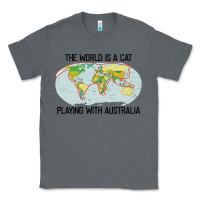 Charcoal Heather the world is a cat playing with australia 2020 shirt Classic Tee - PixelWave