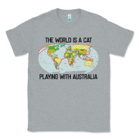 Heather Grey the world is a cat playing with australia 2020 shirt Classic Tee - PixelWave