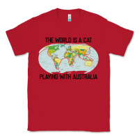 Red the world is a cat playing with australia 2020 shirt Classic Tee - PixelWave