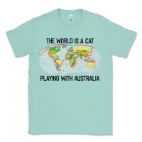 Seafoam the world is a cat playing with australia 2020 shirt Classic Tee - PixelWave