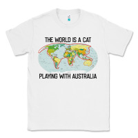 White the world is a cat playing with australia 2020 shirt Classic Tee - PixelWave
