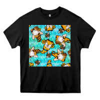 Black honey bee gnomes seamless pattern Heavy Core Tee - BundleAndBundleShop