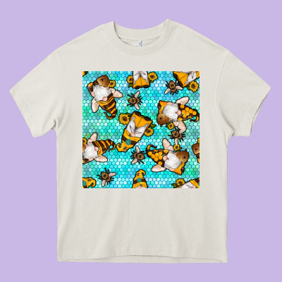 Honey Bee Gnomes Seamless Pattern Heavy Core Tee Designed By Bundleandbundleshop