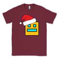 Burgundy Geometry Dash Classic Tee - PixelWave
