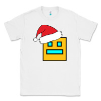 White Geometry Dash Classic Tee - PixelWave