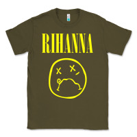 Army Green Grunge Rihanna Classic Tee - PixelWave