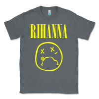 Charcoal Heather Grunge Rihanna Classic Tee - PixelWave