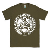 Army Green World Oyama Karate Organization ( white ) Classic Tee - PixelWave