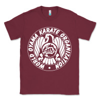 Burgundy World Oyama Karate Organization ( white ) Classic Tee - PixelWave