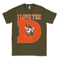Army Green i love the d broncos football quote Classic Tee - PixelWave