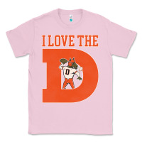 Bubblegum Pink i love the d broncos football quote Classic Tee - PixelWave