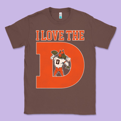 I Love The D Broncos Football Quote Classic Tee Designed By Pixelwave