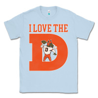 Dusty Blue i love the d broncos football quote Classic Tee - PixelWave