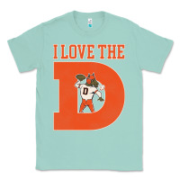 Seafoam i love the d broncos football quote Classic Tee - PixelWave