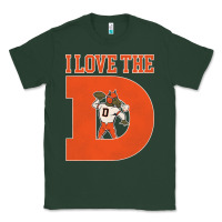 Sports Green i love the d broncos football quote Classic Tee - PixelWave