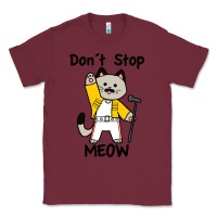 Burgundy Don´t Stop Meow Classic Tee - PixelWave