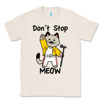 Natural Don´t Stop Meow Classic Tee - PixelWave