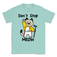 Seafoam Don´t Stop Meow Classic Tee - PixelWave