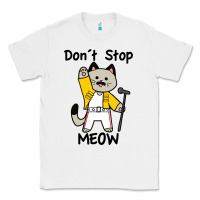 White Don´t Stop Meow Classic Tee - PixelWave