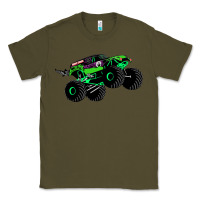 Army Green monster truck grave digger Classic Tee - PixelWave