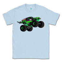 Dusty Blue monster truck grave digger Classic Tee - PixelWave