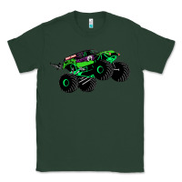 Sports Green monster truck grave digger Classic Tee - PixelWave