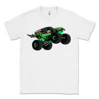 White monster truck grave digger Classic Tee - PixelWave