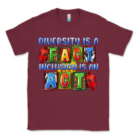 Burgundy diversity is a fact indesion is an act Classic Tee - FaDigitalArtStudio