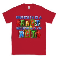 Red diversity is a fact indesion is an act Classic Tee - FaDigitalArtStudio
