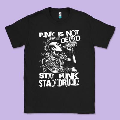 Stay Punk Stay Drunk Classic Tee Designed By Pixelwave