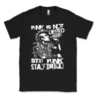 Black Stay Punk Stay Drunk Classic Tee - PixelWave