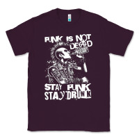 Plum Stay Punk Stay Drunk Classic Tee - PixelWave
