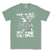 Sage Stay Punk Stay Drunk Classic Tee - PixelWave
