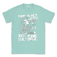 Seafoam Stay Punk Stay Drunk Classic Tee - PixelWave