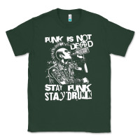 Sports Green Stay Punk Stay Drunk Classic Tee - PixelWave