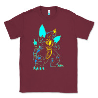 Burgundy Spacegodzilla Classic Tee - PixelWave