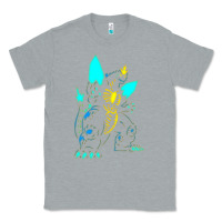 Heather Grey Spacegodzilla Classic Tee - PixelWave