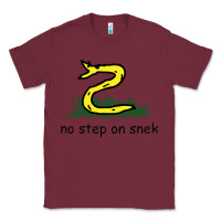 Burgundy no step on snek,libertarian,tumblr,meme,funny,polotics,no step,on,snek Classic Tee - PixelWave
