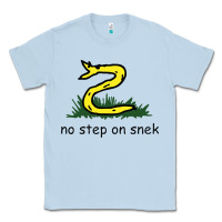 Dusty Blue no step on snek,libertarian,tumblr,meme,funny,polotics,no step,on,snek Classic Tee - PixelWave